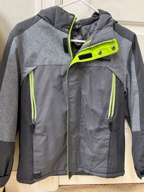 ZeroXposur Gray Jacket with Neon Green Accents